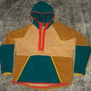 Nike fleece anorak/sherpa jacket